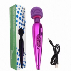 Masajeador Intimo Tipo Varita / Wand Recargable USB (20 Frecuencias)