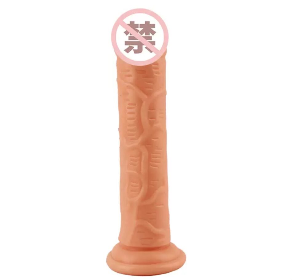 consolador realista con ventosa – 18{ cm} (silicona médica)