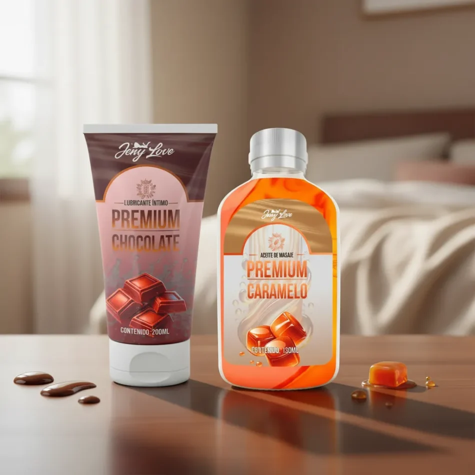 lubricante anal y vaginal 200ml choco+ aceite 130ml caramelo
