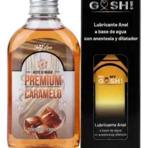 lubricante anal anestesia ohmygosh + aceite caramelo 130 ml