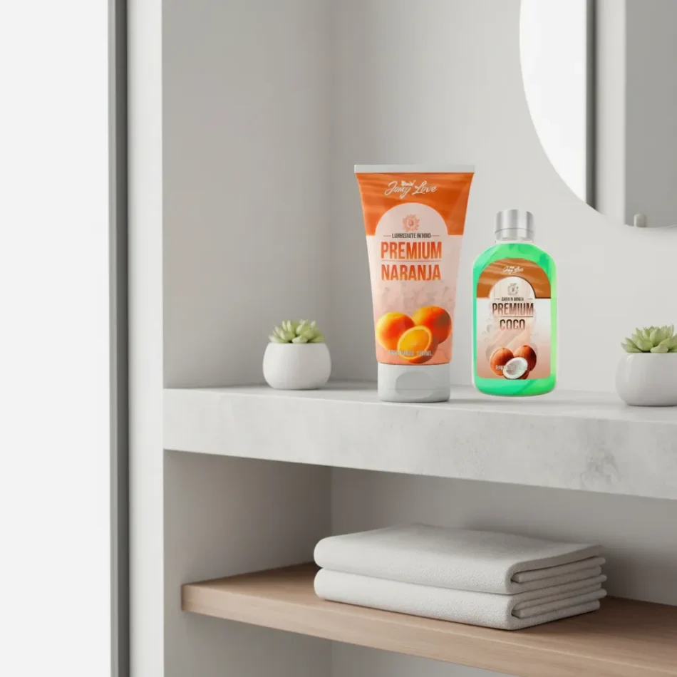 lubricante intimo naranja 200ml+aceite 130ml coco pack oferta