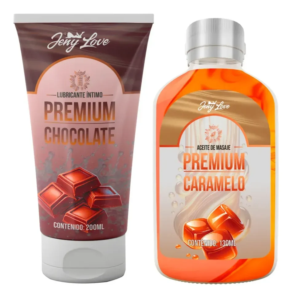 lubricante anal y vaginal 200ml choco+ aceite 130ml caramelo