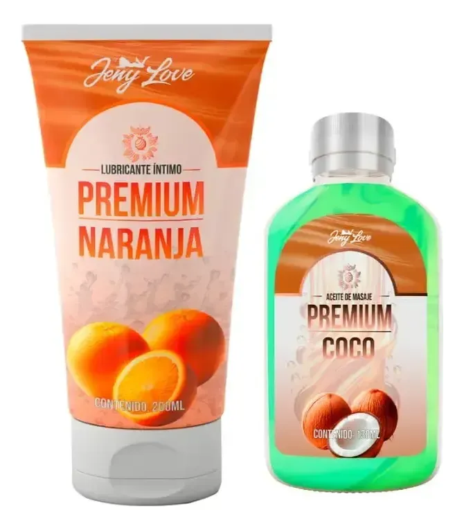 lubricante intimo naranja 200ml+aceite 130ml coco pack oferta