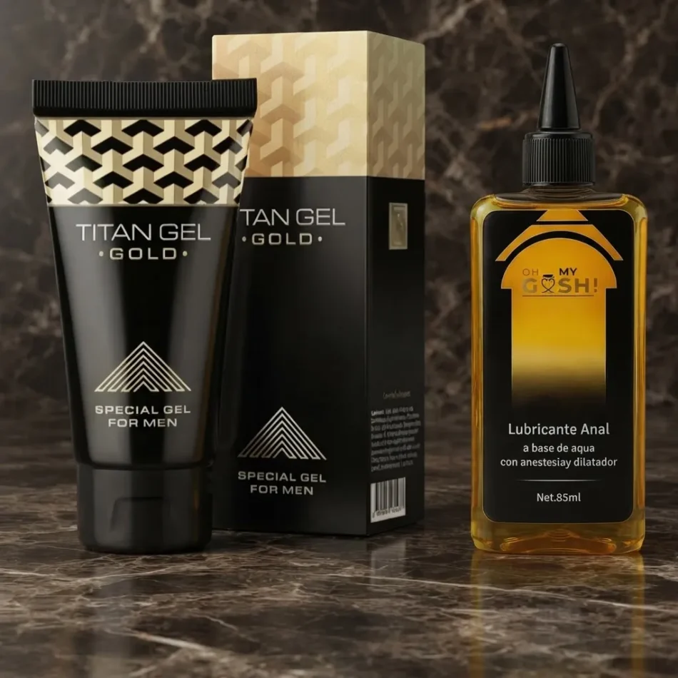 titan gel gold + lubricante anal ohmygosh