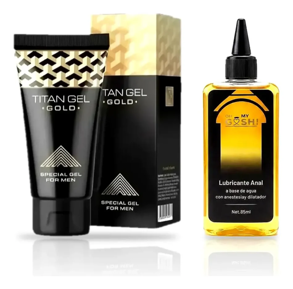 titan gel gold + lubricante anal ohmygosh