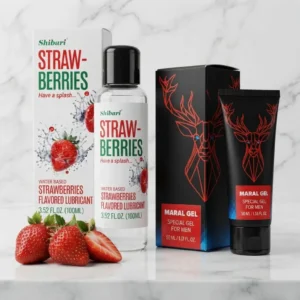 pack oferta lubricante frutilla 100ml + mara gel 50ml