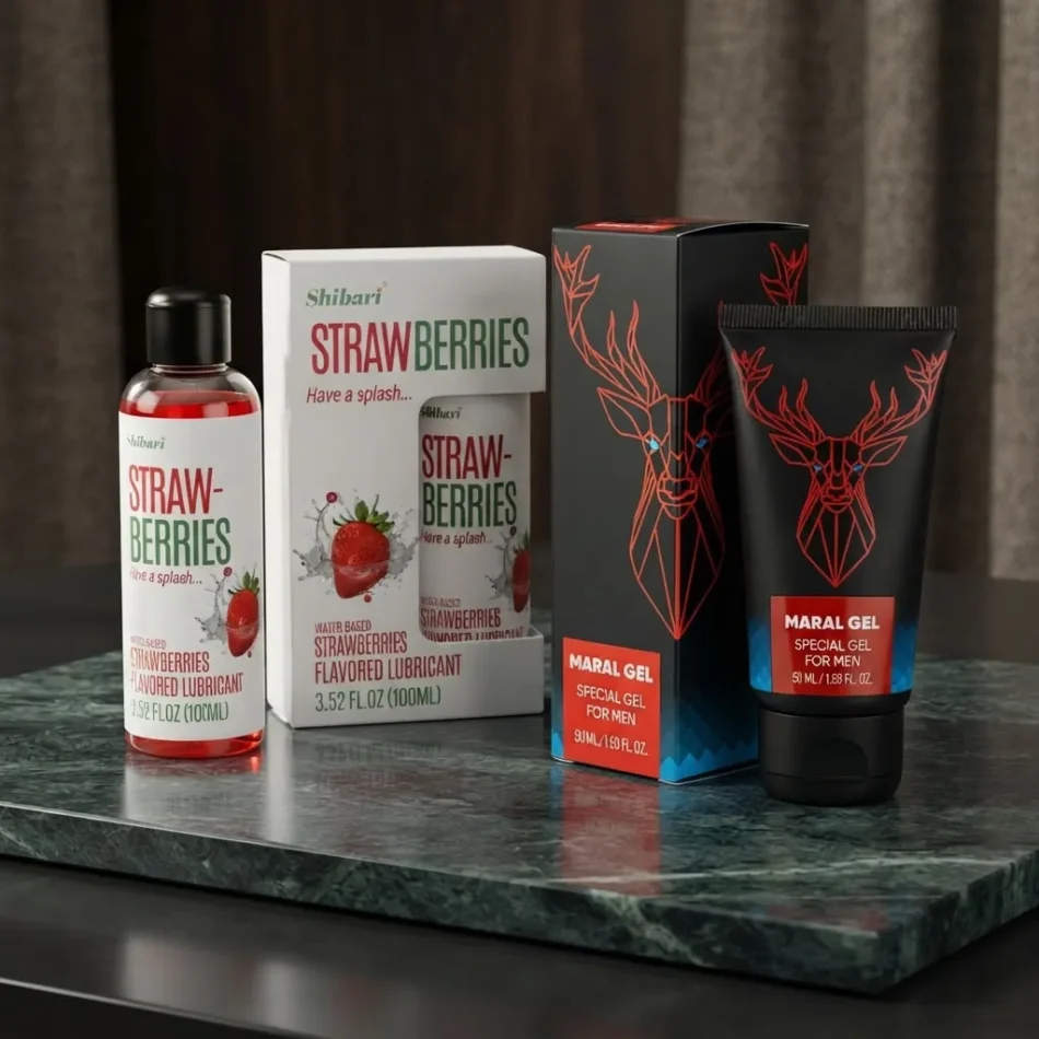 pack oferta lubricante frutilla 100ml + mara gel 50ml